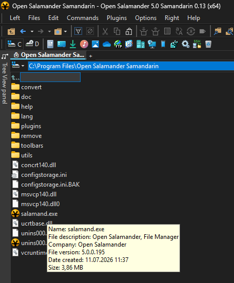 Panel item info tooltip with file details